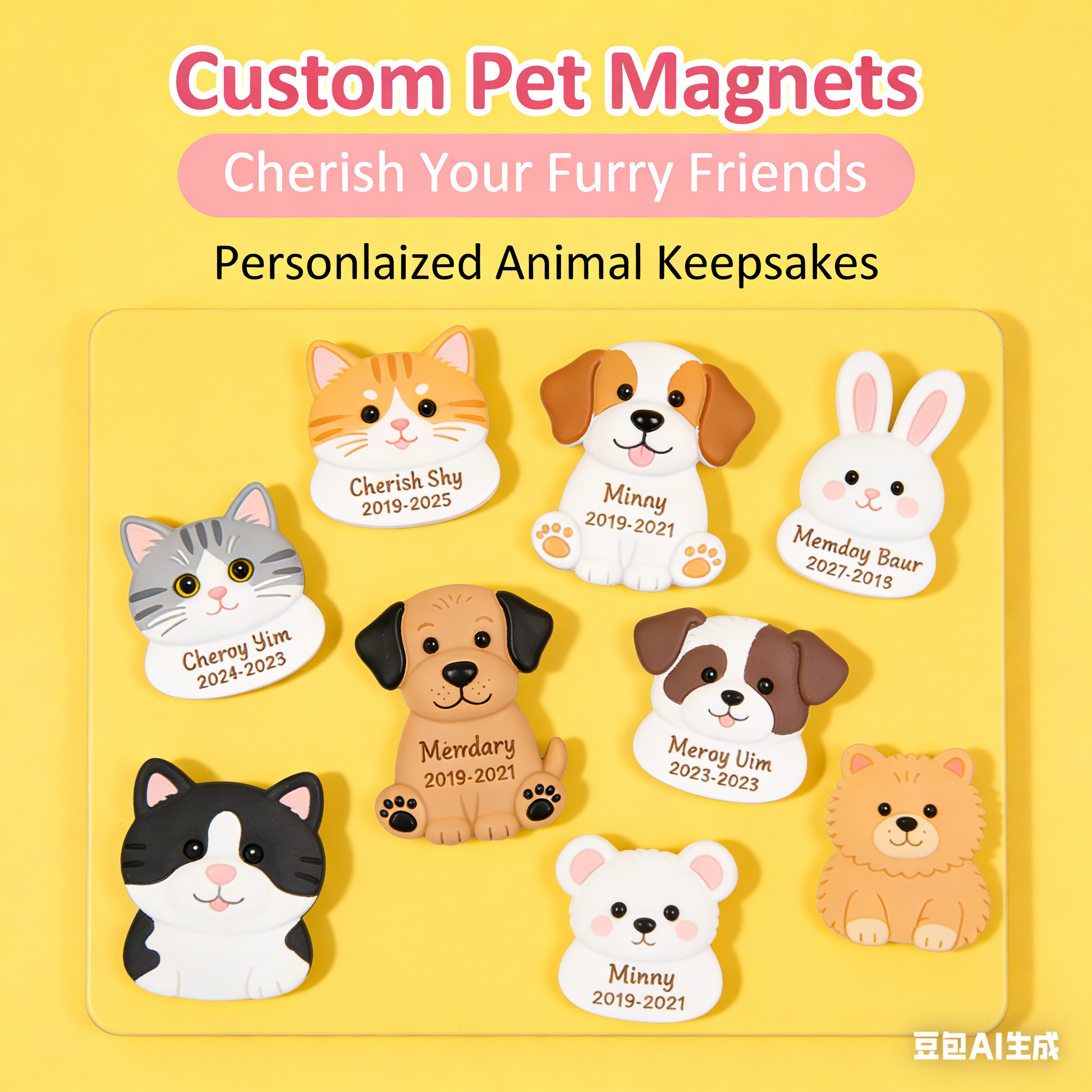 Custom Acrylic Photo Fridge Magnet Personalized Glass Cabochon for Kitchen Office Decor Family Lover Promotional Magnets